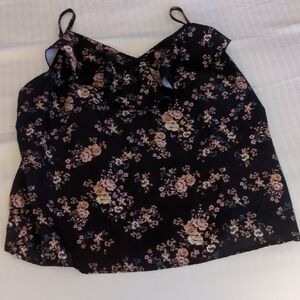 Floral Black Women's Top